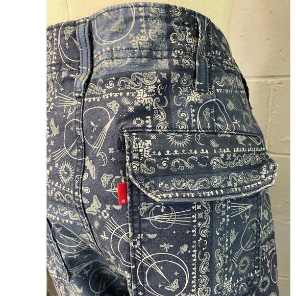 Levis Printed Bandana Chore Utility Pants Urban Outfitters Boho Gorpcore 33x30 - Picture 11 of 14